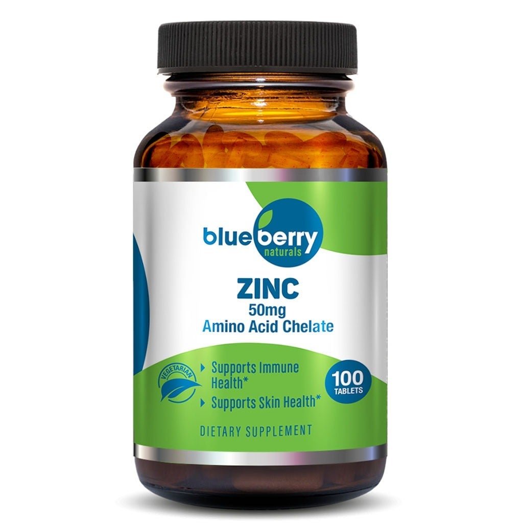Blueberry Naturals Chelated Zinc 50mg Tablets 100's