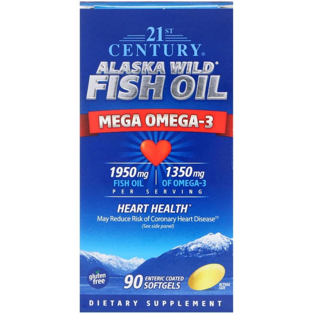 21ST CEN ALASKA WILD FISH OIL OMEGA3 SOFT GEL 90'S